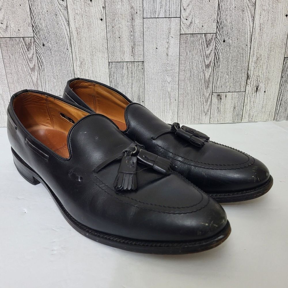Allen Edmonds Grayson Black Leather Tassel Loafer Shoes 8217 Men's 12AAA Slip On